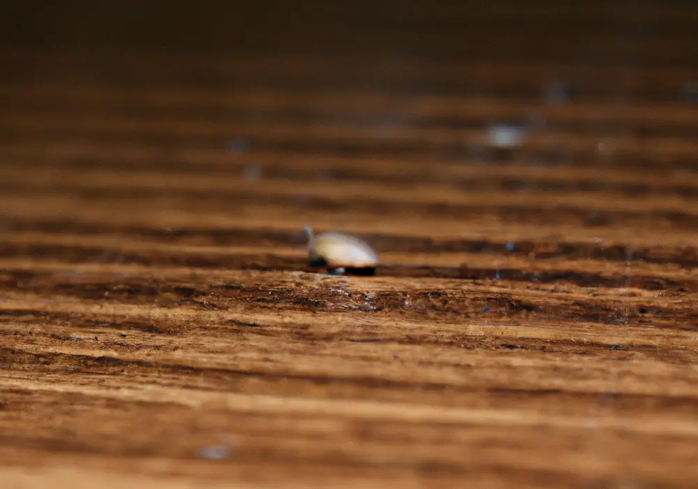Flea on Hardwood Floor