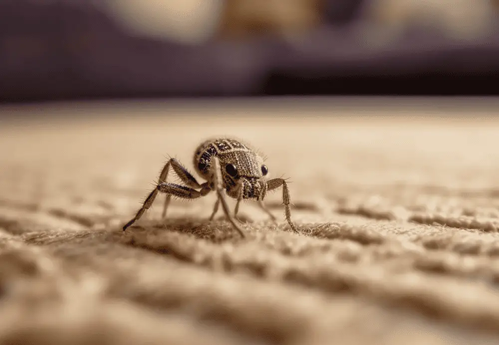 Flea On Carpet