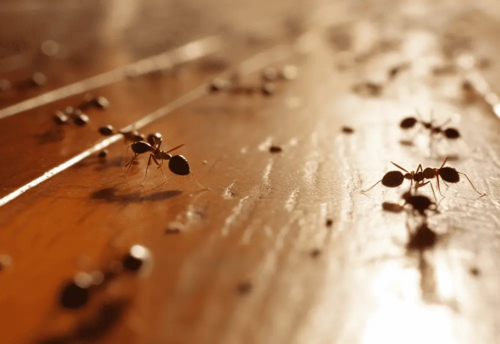 Ants on Hardwood Floor