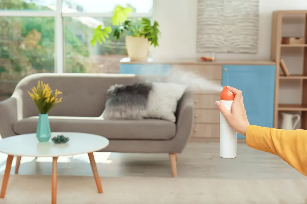 Air Freshener Being Sprayed In Home